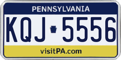 PA license plate KQJ5556