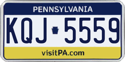 PA license plate KQJ5559