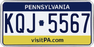 PA license plate KQJ5567