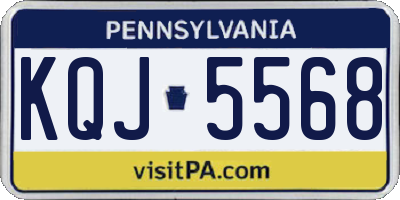 PA license plate KQJ5568