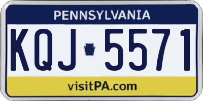 PA license plate KQJ5571