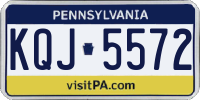 PA license plate KQJ5572
