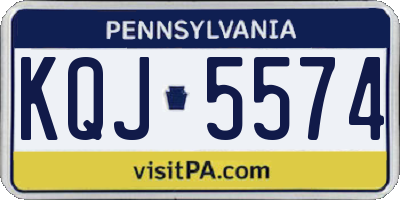 PA license plate KQJ5574