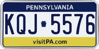 PA license plate KQJ5576