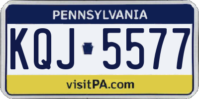 PA license plate KQJ5577