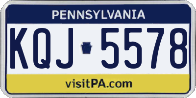 PA license plate KQJ5578