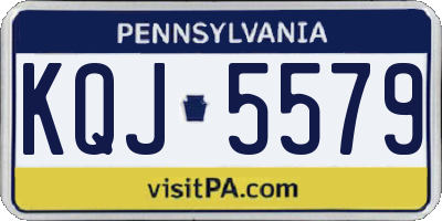 PA license plate KQJ5579