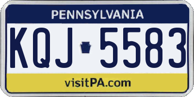 PA license plate KQJ5583