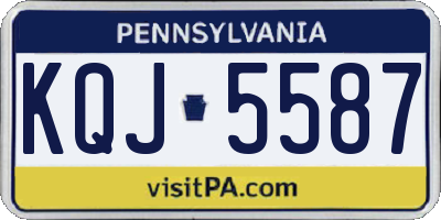 PA license plate KQJ5587
