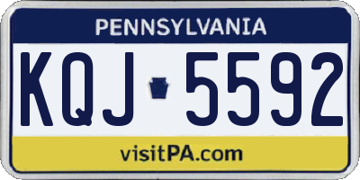 PA license plate KQJ5592