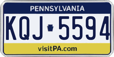 PA license plate KQJ5594