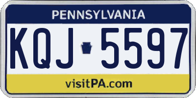 PA license plate KQJ5597