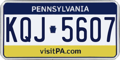 PA license plate KQJ5607