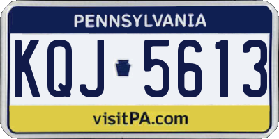 PA license plate KQJ5613