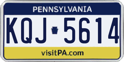 PA license plate KQJ5614