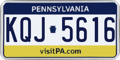 PA license plate KQJ5616