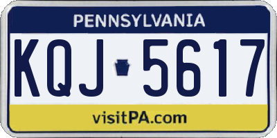 PA license plate KQJ5617