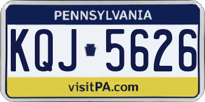 PA license plate KQJ5626