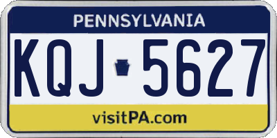 PA license plate KQJ5627