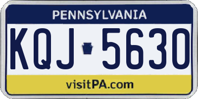 PA license plate KQJ5630