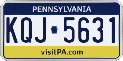 PA license plate KQJ5631