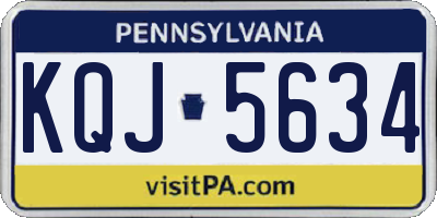 PA license plate KQJ5634