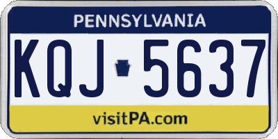 PA license plate KQJ5637