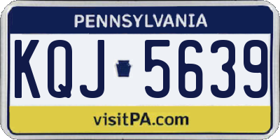 PA license plate KQJ5639