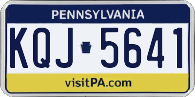 PA license plate KQJ5641