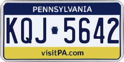 PA license plate KQJ5642