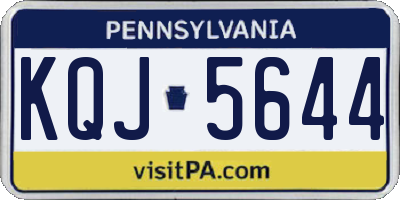 PA license plate KQJ5644