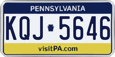 PA license plate KQJ5646
