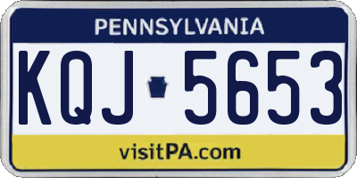 PA license plate KQJ5653