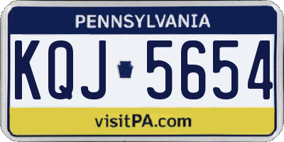 PA license plate KQJ5654