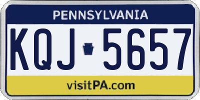 PA license plate KQJ5657