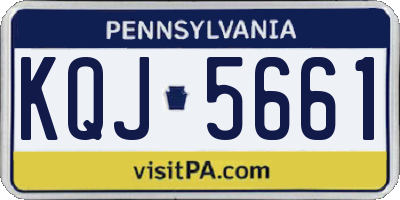 PA license plate KQJ5661