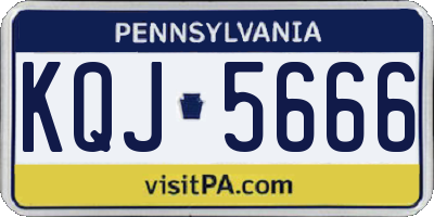 PA license plate KQJ5666