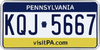 PA license plate KQJ5667