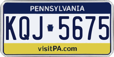 PA license plate KQJ5675