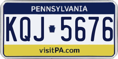 PA license plate KQJ5676