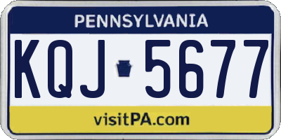 PA license plate KQJ5677