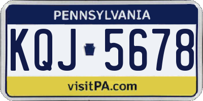 PA license plate KQJ5678
