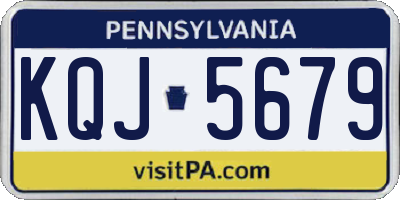 PA license plate KQJ5679