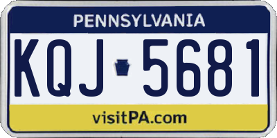 PA license plate KQJ5681
