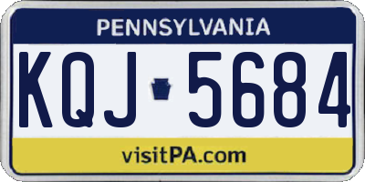 PA license plate KQJ5684