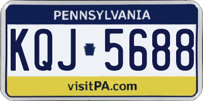 PA license plate KQJ5688