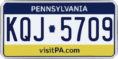 PA license plate KQJ5709
