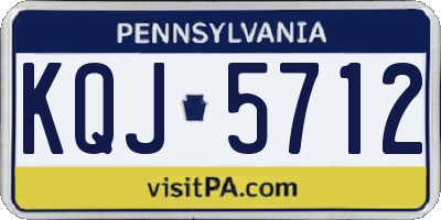 PA license plate KQJ5712