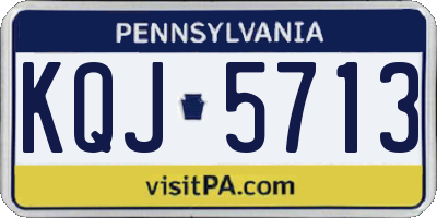PA license plate KQJ5713