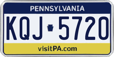 PA license plate KQJ5720